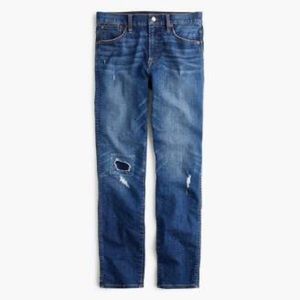 J. Crew Vintage Straight Jean in Rip-and-repair Bright Indigo Size 29